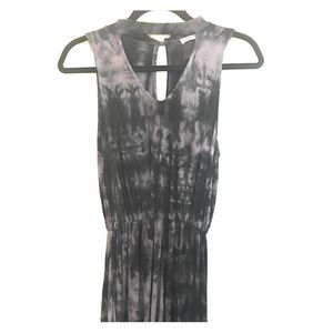 Black and gray tie dye romper